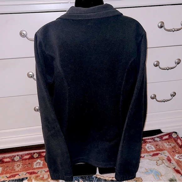 Columbia Black Fleece Zip Up Jacket Size L - Picture 6 of 11